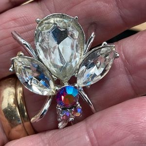 Rhinestone Bee Brooch